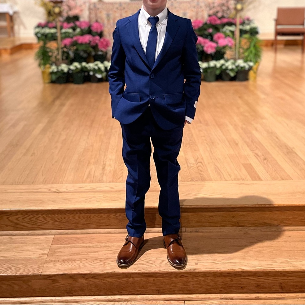 Oppo Suit from Macys - Navy Royal Blue, Slim Fit. Very unique looking. - Picture 2 of 4